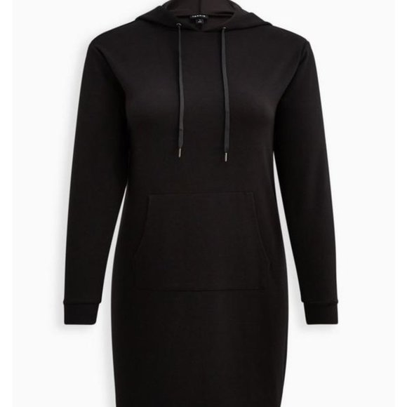 Torrid Plus Size Black Hoodie Dress - Picture 4 of 7